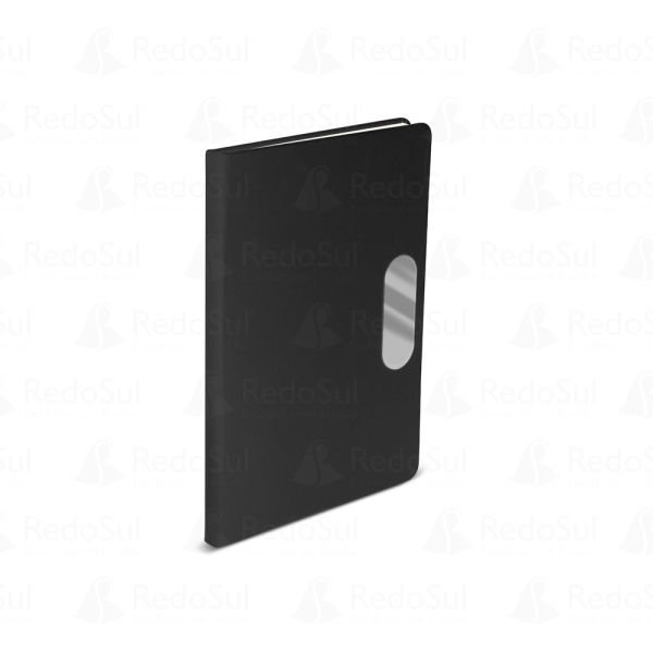 Caderno em PU com placa em metal Caderno em PU com placa em metal